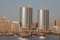 Picture of Dubai architecture (United Arab Emirates): Skyline of Dubai Creek defined by two skyscrapers