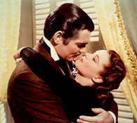 Clark Gable and Vivien Leigh as Rhett Butler and Scarlett O'Hara