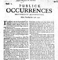 Publick Occurrences Both Forreign and Domestick