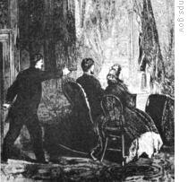 John Wilkes Booth shooting President Abraham Lincoln at Ford's Theatre