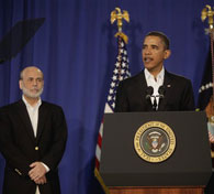 President Obama announces his renomination of Ben Bernanke as Federal Reserve Chairman in Oak Bluffs, Massachusetts